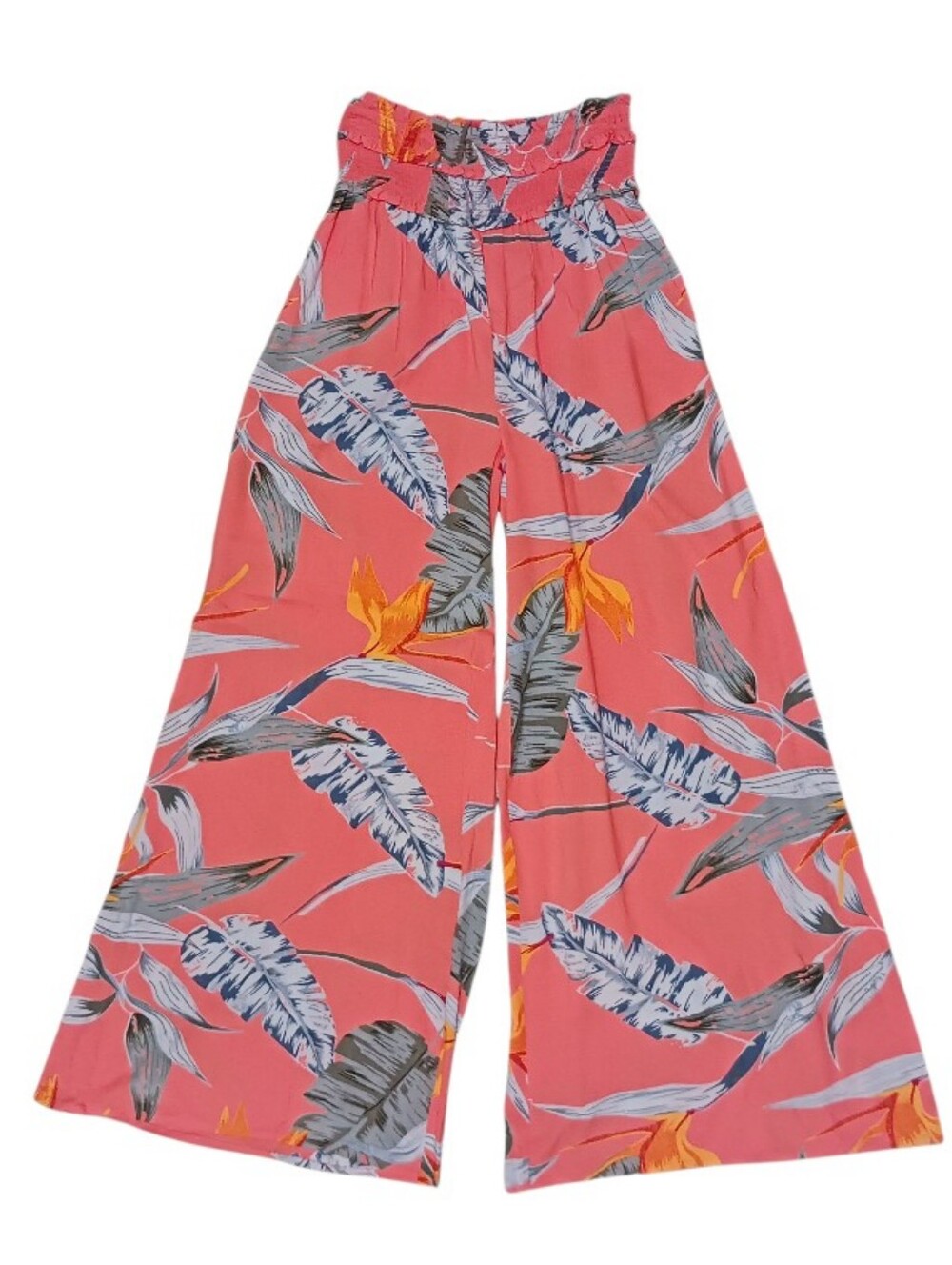 Patrons Of Peace Angelo Wide Leg Palazzo Pant Smocked Waist Bird Of Paradise - Picture 4 of 9